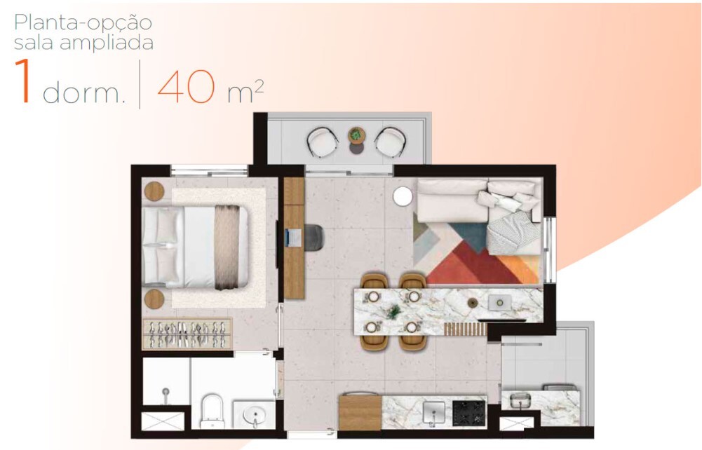 Apartamento à venda com 40m², 2 quartos sem vaga - 29