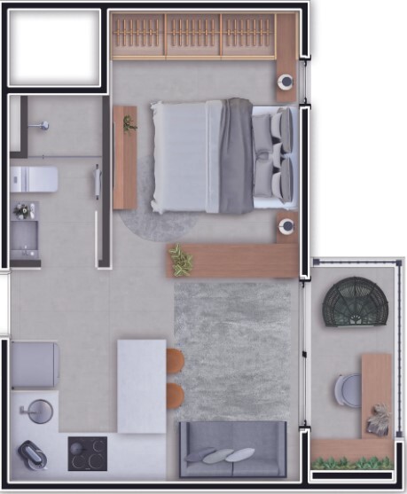 Studio à venda com 29m², 0 quartos sem vaga - 19