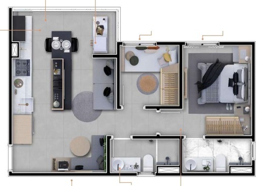 Apartamento à venda com 43m², 2 quartos com vaga - 22