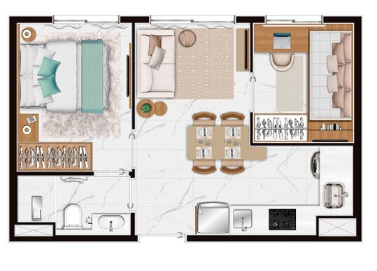 Apartamento à venda com 34m², 2 quartos sem vaga - 26