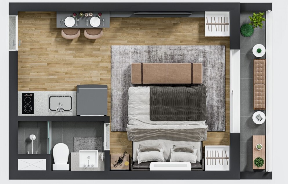 Studio à venda com 25m², 0 quartos sem vaga - 17