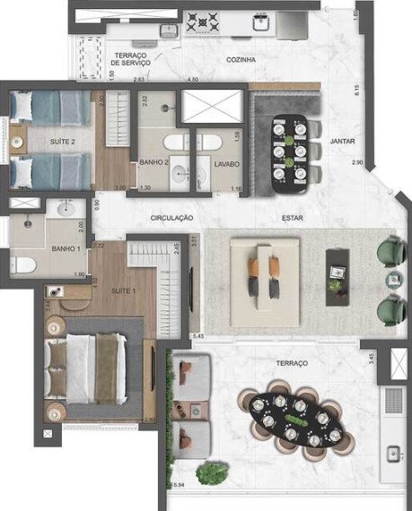 Apartamento à venda com 105m², 3 quartos com vaga - 28