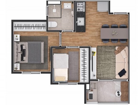 Apartamento à venda com 40m², 2 quartos com vaga - 17