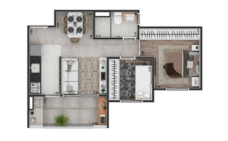 Apartamento à venda com 47m², 2 quartos com vaga - 17
