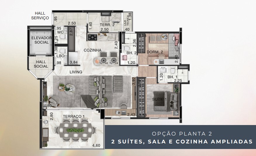 Apartamento à venda com 95m², 3 quartos com vaga - 21