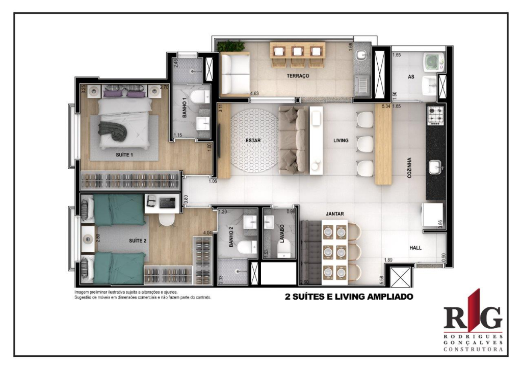 Apartamento à venda com 83m², 3 quartos com vaga - 18