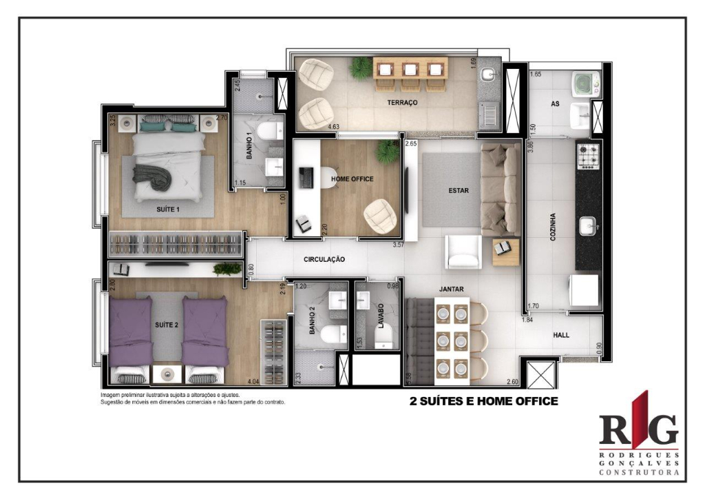 Apartamento à venda com 83m², 3 quartos com vaga - 17