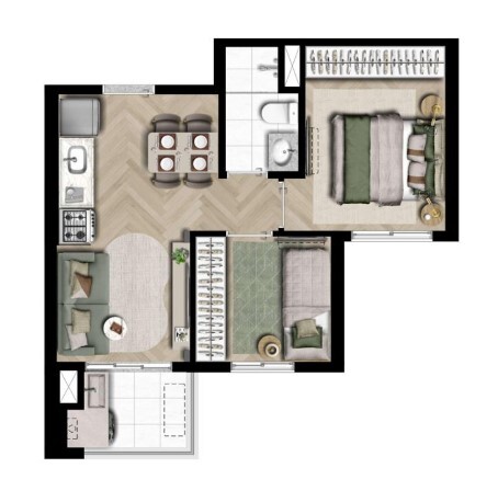 Apartamento à venda com 36m², 2 quartos sem vaga - 23