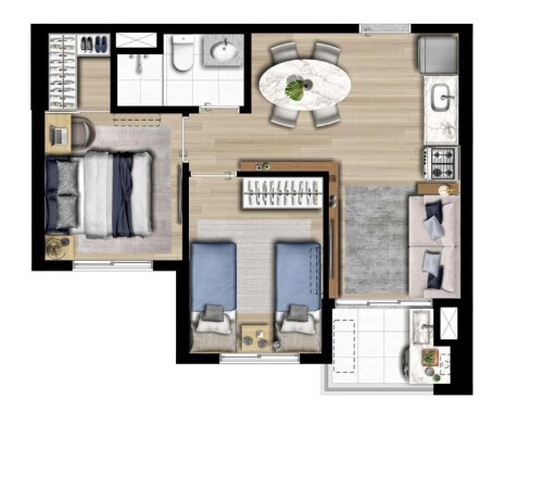 Apartamento à venda com 41m², 2 quartos sem vaga - 23
