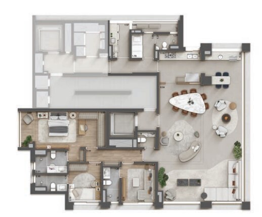 Apartamento à venda com 178m², 3 quartos com vaga - 24