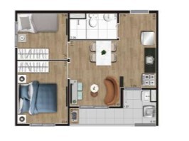 Apartamento à venda com 38m², 2 quartos sem vaga - 23