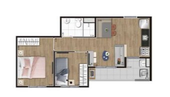Apartamento à venda com 38m², 2 quartos com vaga - 23