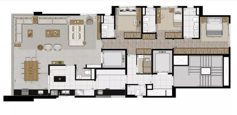 Apartamento à venda com 170m², 3 quartos com vaga - 84