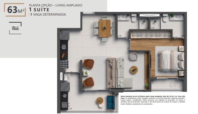 Apartamento à venda com 63m², 2 quartos com vaga - 25