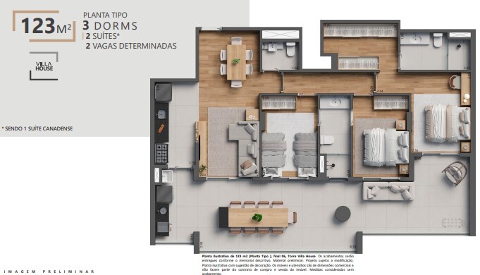 Apartamento à venda com 122m², 3 quartos com vaga - 25