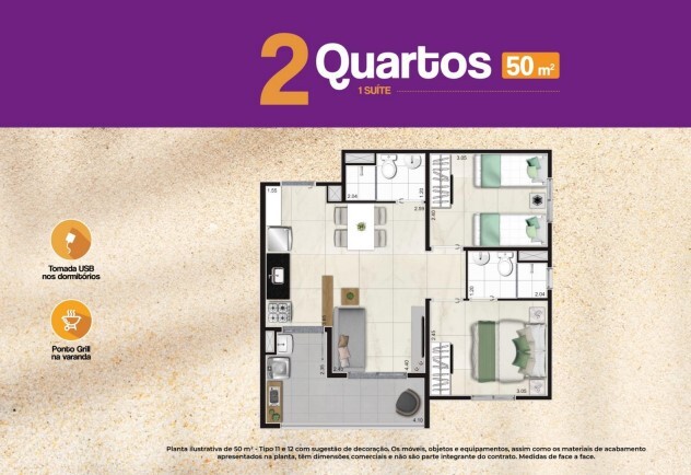 Apartamento à venda com 50m², 2 quartos com vaga - 22