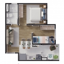 Apartamento à venda com 34m², 2 quartos sem vaga - 13