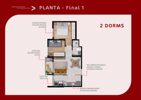 Apartamento à venda com 40m², 2 quartos com vaga - 18