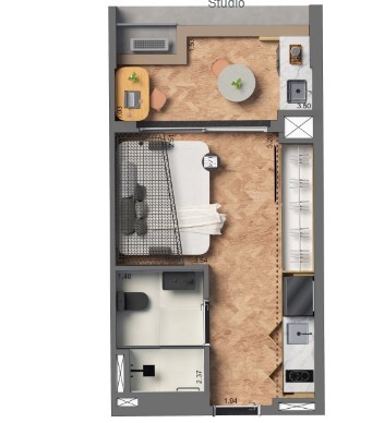 Studio à venda com 28m², 0 quartos sem vaga - 23