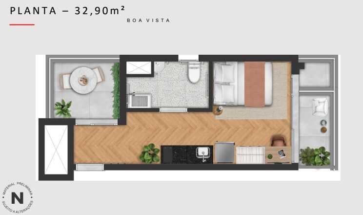 Studio à venda com 32m², 0 quartos sem vaga - 17