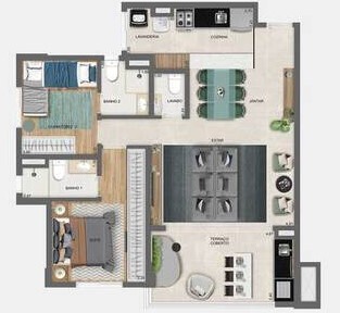 Apartamento à venda com 85m², 2 quartos com vaga - 37