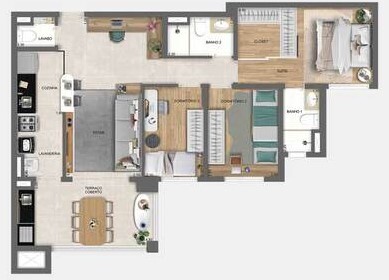 Apartamento à venda com 86m², 3 quartos com vaga - 36