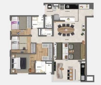 Apartamento à venda com 109m², 4 quartos com vaga - 37