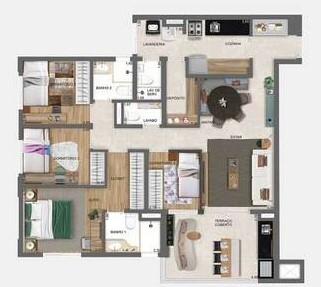 Apartamento à venda com 109m², 4 quartos com vaga - 36