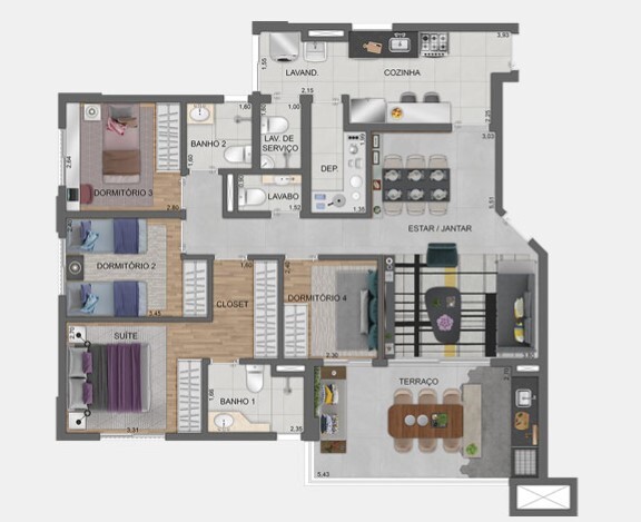 Apartamento à venda com 112m², 3 quartos com vaga - 39