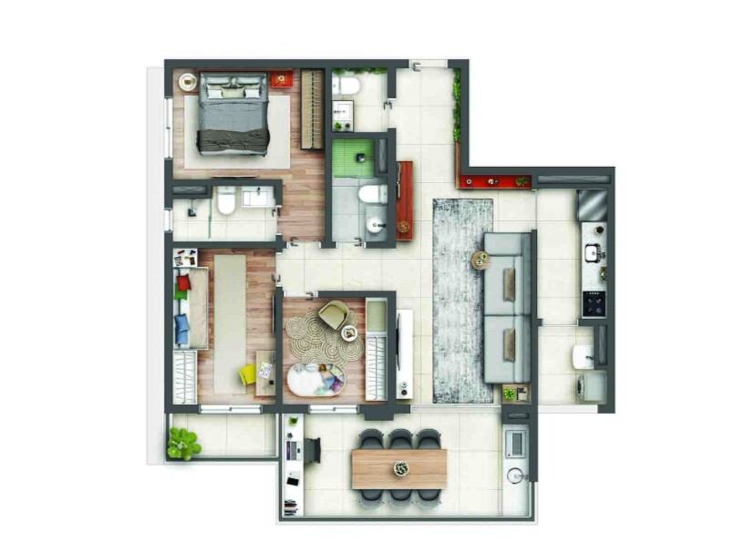 Apartamento à venda com 94m², 3 quartos com vaga - 19