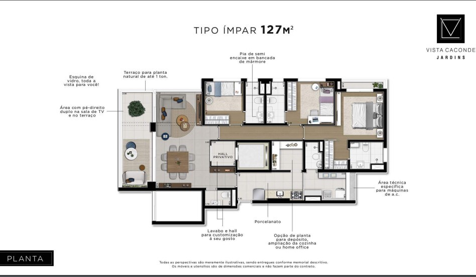 Apartamento à venda com 127m², 3 quartos com vaga - 19