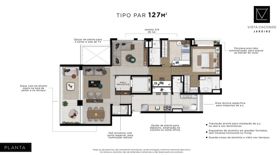 Apartamento à venda com 127m², 3 quartos com vaga - 20