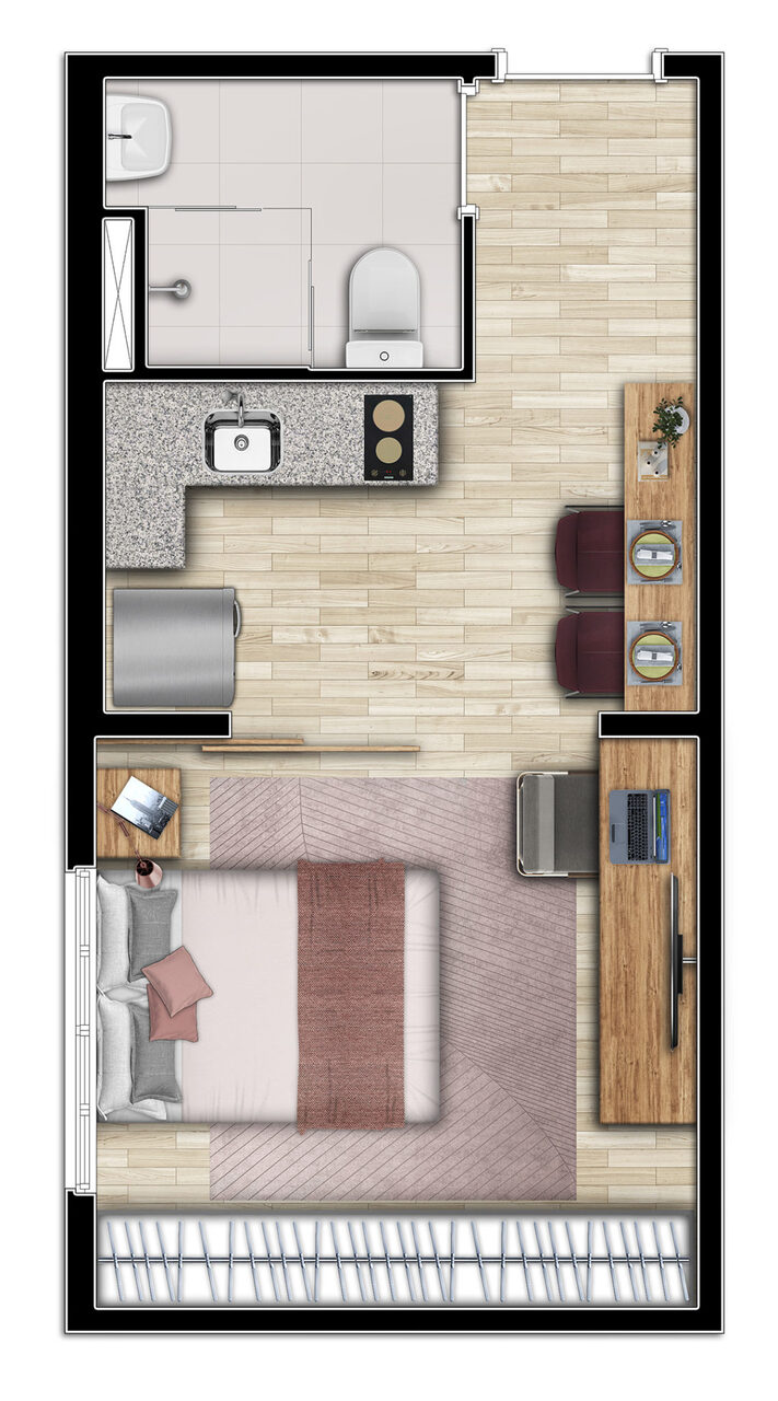 Studio à venda com 24m², 0 quartos sem vaga - 25