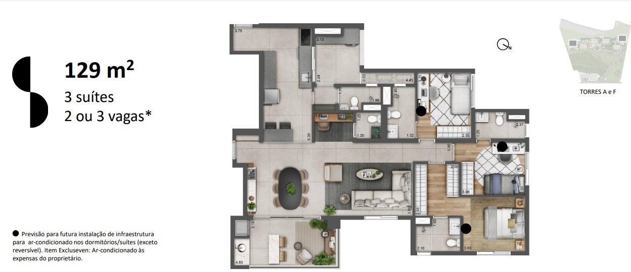 Apartamento à venda com 127m², 4 quartos com vaga - 26