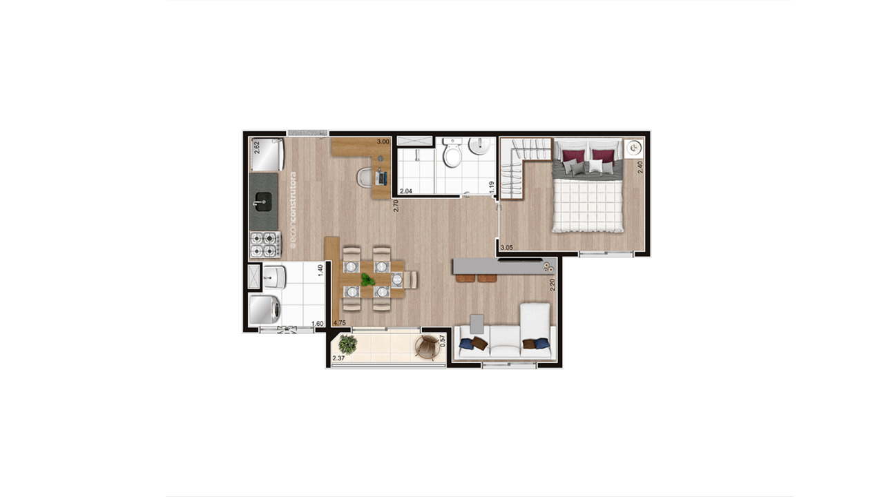 Apartamento à venda com 37m², 2 quartos com vaga - 11