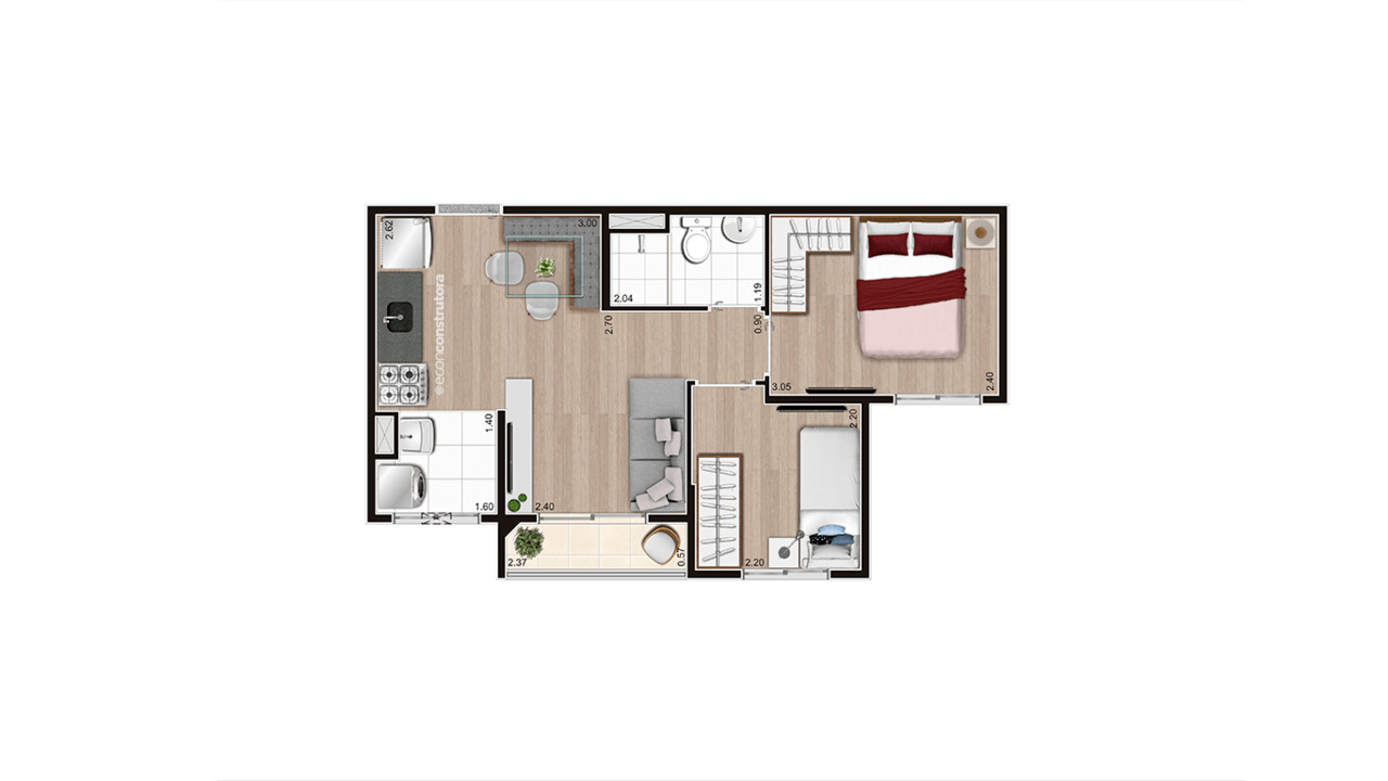 Apartamento à venda com 37m², 2 quartos com vaga - 12