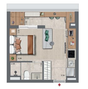 Studio à venda com 28m², 0 quartos sem vaga - 26