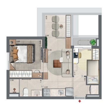 Apartamento à venda com 41m², 2 quartos com vaga - 27