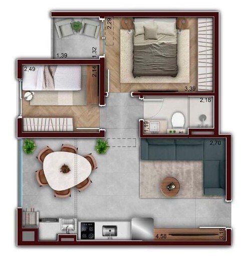 Apartamento à venda com 43m², 2 quartos com vaga - 28