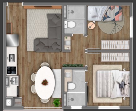 Apartamento à venda com 44m², 2 quartos com vaga - 26