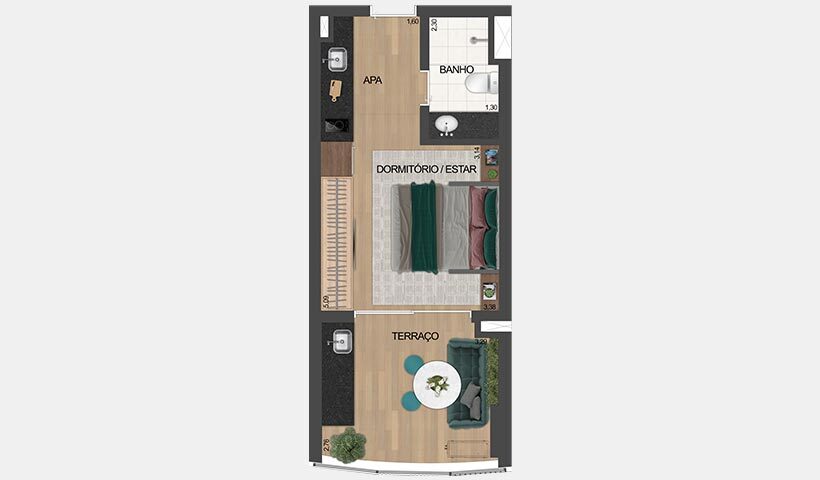 Studio à venda com 30m², 0 quartos sem vaga - 29