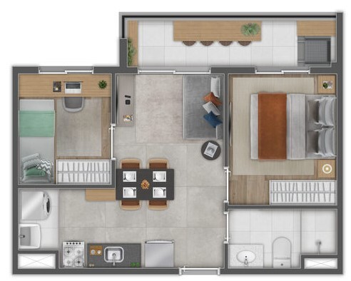Apartamento à venda com 38m², 2 quartos sem vaga - 13