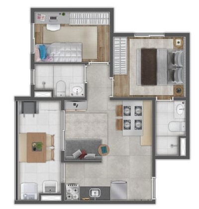 Apartamento à venda com 46m², 2 quartos com vaga - 13