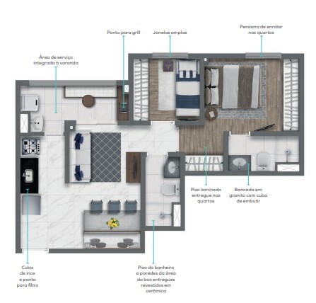 Apartamento à venda com 49m², 2 quartos com vaga - 19