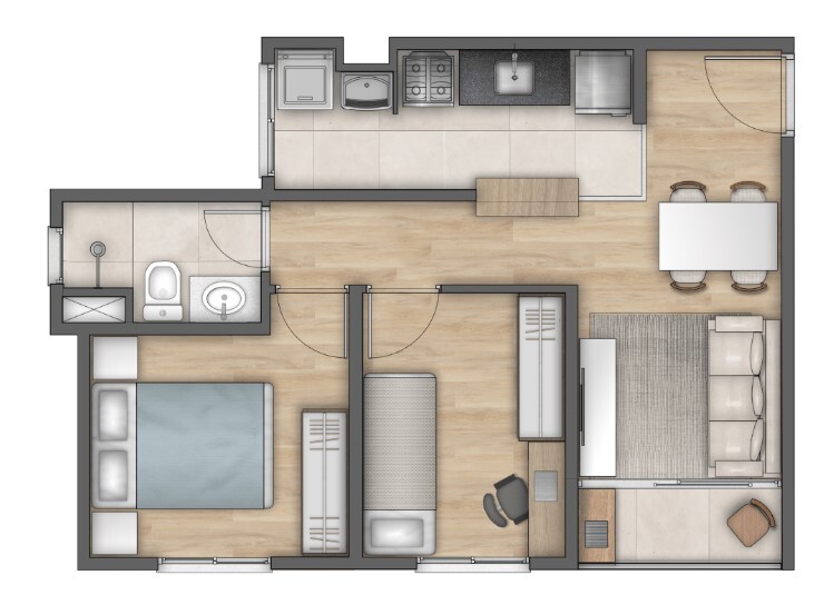 Apartamento à venda com 42m², 2 quartos sem vaga - 16