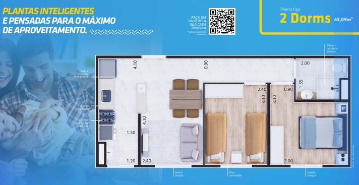 Apartamento à venda com 42m², 2 quartos com vaga - 10