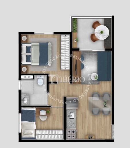 Apartamento à venda com 40m², 2 quartos sem vaga - 20