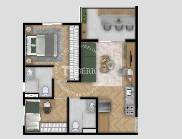 Apartamento à venda com 48m², 2 quartos com vaga - 20