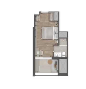 Studio à venda com 24m², 0 quartos sem vaga - 21