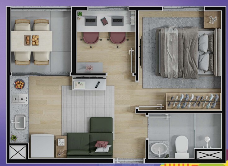 Apartamento à venda com 29m², 2 quartos sem vaga - 18